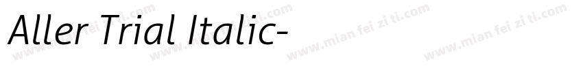 Aller Trial Italic字体转换